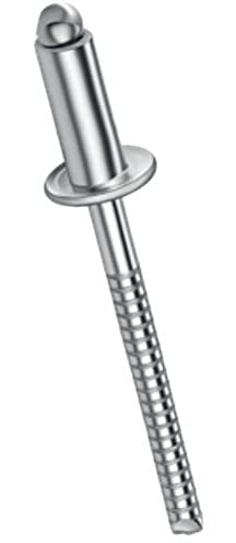 irsa24 25 STK. Blindnieten Nieten Edelstahl A2/A2 Flachkopf (6.4 x 12 mm)