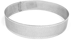 Pavoni perforé en acier inoxydable Cercle à Tarte 3.5 centimetres de haut (1 de chaque) 15cm Diameter Inoxysable