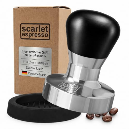 'Scarlet Espresso Passion Precision Tamper 58 mm 51 mm 49 mm 53 mm 47 mm 41 mm Fully CNC milled for Portafilter Machines, Black, Set 48 MM + Tamper Ablage