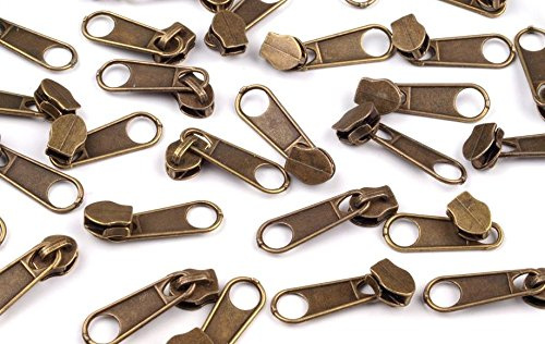 Schnoschi 15 Zipper Bronze passend für endlos Reißverschluss mit 5 mm Laufschiene
