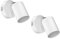 ledscom.de 2 piezas Aplique WAIKA, interruptor, blanco mate, redondo, 1x GU10 max. 60W