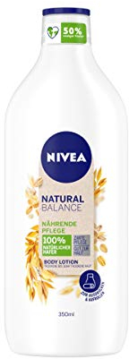 NIVEA Natural Balance Hafer Body Lotion (350 ml), Lotion mit 100% natürlichem Hafer, Körpercreme spendet 48h intensive Feuchtigkeit