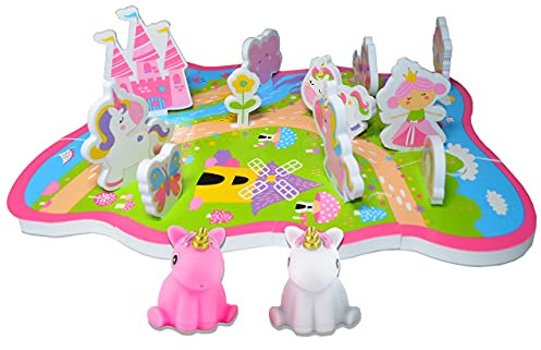Buddy & Barney Bath Time Unicorn World Activity Set - Floating light up bath toys for babies - Mould Free Bath Toys | Set of 12 Floating Jigsaw, Unicorn water Squirter, light up bath Squirter and more