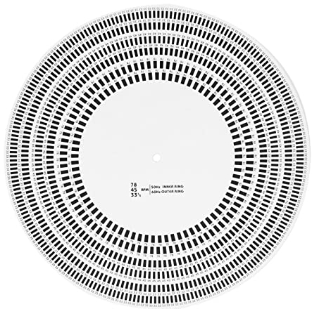 Plattenspieler-Kalibrierungs-Stroboskop-Disc, Plattenspieler-Phono-Drehzahlmesser, LP-Stroboskop-Disc, Kalibrierungs-Entfernungsmesser, Kopfkalibrierung, 33/45/78 U/min für Schallplattenspieler