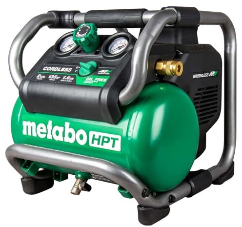 Metabo HPT Compresseur d'air sans fil MultiVolt 36 V, outil uniquement, sans batterie, moteur sans balais, 135 PSI maximum, capacité de 2 gallons, 28 livres, adaptateur secteur en option | EC36DAQ4