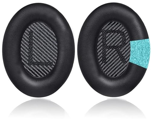 Ruikdly Coussinets d'oreille Remplacement pour Bose QuietComfort 35 Quiet Comfort 35 II, Oreillettes de Remplacement pour Bose Quietcomfort 35 II Casque Circum-aural (Noir)