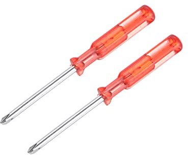 sourcing map Mini Cruciforme Tournevis, 2.5mm Croix Tête 65mm Longueur pour Petit Appareils électroménagers Réparation, 2 Pcs