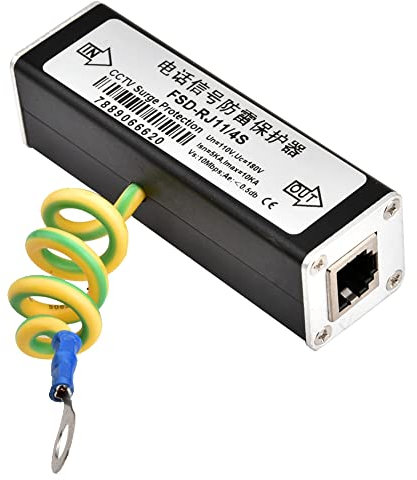 Protecteur de surtension pour fax RJ11, dispositif de protection contre la foudre Thunder, protection contre la foudre pour données audio téléphoniques 110 V adapté aux téléphones, télécopieurs