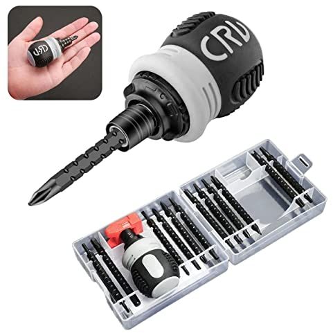 BAKESHU Set di cacciaviti a cricchetto, set di cacciaviti a punta scalabile, set di mini cacciaviti con un piccolo magnete (26 pezzi)