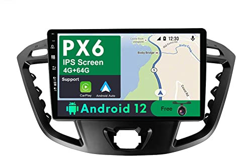 JOYX PX6 Android 12 IPS bilradio passar Ford Tourneo Transit Custom (2013–2021) – 4G 64G – backkamera gratis – 2 Din 9 tums -DAB rattstyrning WiFi CarPlay Android bil HDMI 4K-video AHD
