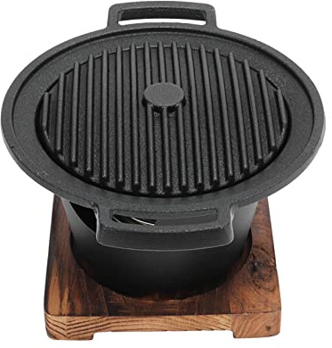 Fdit Portable Korean Barbecue Grill Non Stick BBQ Gril Mini One Person Barbecue Grill Household Korean BBQ Grill for Indoor and Outdoor Grilling