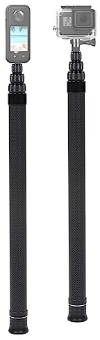 Perche à Selfie Invisible 59 Pouces pour Insta360 X3, One RS, GO 2, One X2, One R, One X et Autres Caméras de Sport, Perche Monopode étendue 1/4