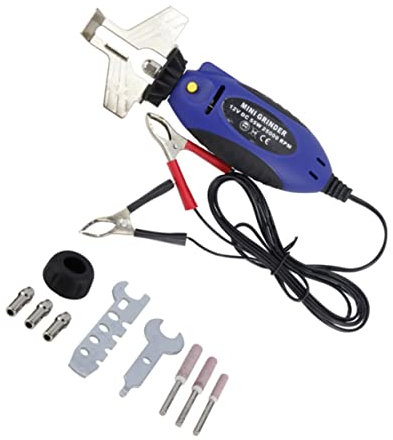 POPETPOP Affûteuse de Chaîne Électrique 12 V Pratique pour Tronçonneuses – Outil Daffûtage Manuel Facile à Utiliser avec Clé