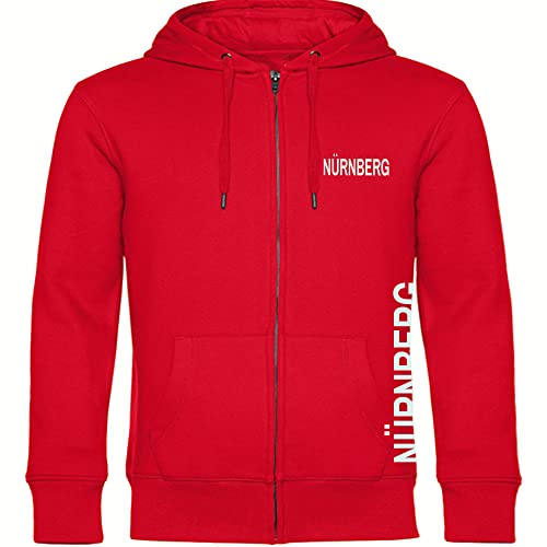 multifanshop Kapuzen Sweatshirt Jacke - Nürnberg - Schwarz - Langarm - Unisex-Erwachsene - Hoodie