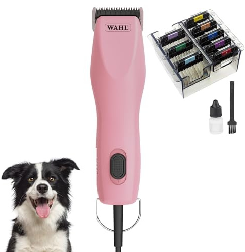 Agrarzone Edition Wahl KM2+ Hunde Schermaschine mit Aufsteckkamm-Set - Leistungsstarke Profi Tierhaarschneidemaschine für Groomer - Leise & vibrationsarm