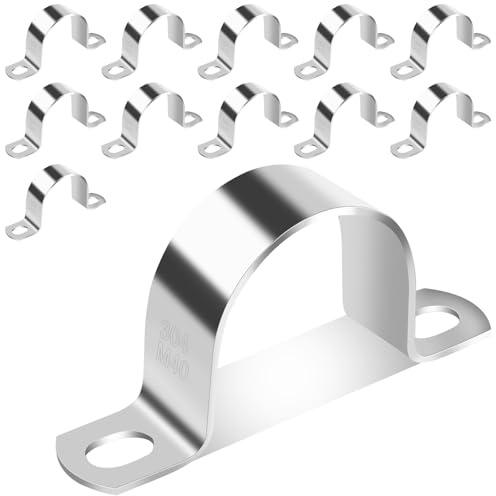 YFLeomry 12 Stück Rohrschellen 40 mm Edelstahl Rohrschelle für Befestigung