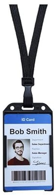 CHFYIJYHM Ausweishalter, Ausweishalter, 5 Stück, Ausweishüllen, Halsband for Aufhängen, Arbeit, Mitarbeiter, Arzt, Kreditkartenetui, Büro, vertikale Ausweishüllen, einfach