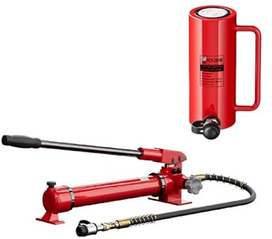 Martinetto idraulico con corsa da 6 pollici/150 mm, martinetto idraulico, kit martinetto con pompa manuale CP-700, cilindro di sollevamento a semplice effetto for ponti, macchinari, edilizia(20T jack+