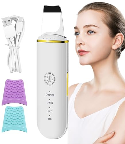 Dispositivo De Elevación Facial | Dispositivo Ultrasónico de Tensado Facial,Masajeador de Rostro Multifunción Ligero para Uso Diario en Casa, Salón o Clínica con Efecto Luminoso, Mañana y Noche