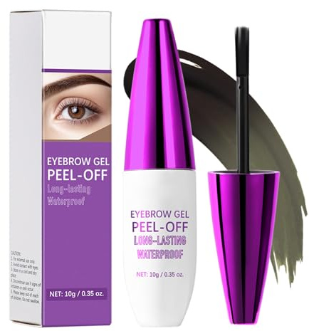 Gel pour sourcils Peel Off, Gel pour sourcils Tattoo Easy Peel Off, Waterproof & Long Lasting, Application facile pour des sourcils plus fournis et plus définis (#2 Brown, 1 Pack)