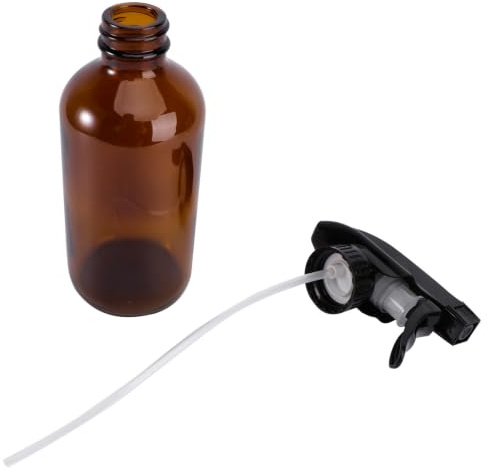 Homoyoyo 250ml Spray Bottle - Refillable Hair Oil Spray Bottle - Perfect for Essential Oils Hydrating Sprays and Cleaning Stylish Brown Glass Design Ideal for Travel and