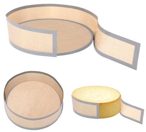 2st Silikon Backmatte für Springform 9, Rutschfest Runde Silikonmatte Leicht zu Reinigen Backblechzubehör für Käsekuchenformen Verhindert das Anhaften von Kuchen am Boden an Den Seiten