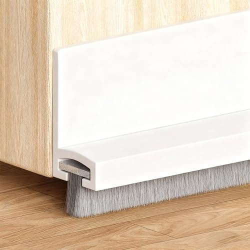 KEELYY Türdichtung Zugluftstopper für Türen, Türdichtung selbstklebend, Tür Zugluftstopper Windstopper Schutz vor Luftzug und Lärm, Schnell & einfach angebracht
