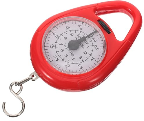 BESPORTBLE Bilancia Design Leggero in Acciaio e Abs Pesa Bagagli Portatile Gancio Pratico Misurazioni Accurate e Affidabili Fino a 5kg per Viaggio e Pesca