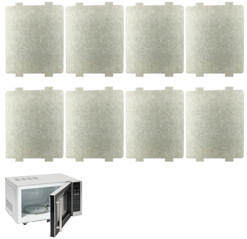 8 st skydd för mikrovågsvågledare, universellt glimmerark vågeguidskydd ersättning för mikrovågsugnsdelar Mica, ersättningsugn reparationsdel för hem kontor kök restaurang (11,8 x 9,9 cm)