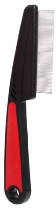 Flohkamm, multifunktionaler Tierhaarkamm, Entfernung von Floh Tränenflecken, 2024, neuer Flohkamm für Hunde Katzen, Feinkamm, Pflegekamm Set (Red, One Size)