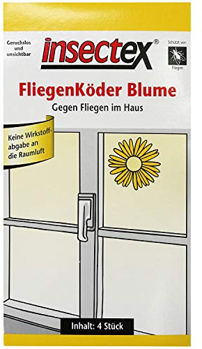 Insectex Fliegenköder Blume gegen Fliegen i. Haus 4 Köderblumen