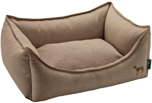 HUNTER Livingston Hundesofa, Hundebett, Strukturstoff, klassisch, M cm, braun, 80 x 60 x 25 cm