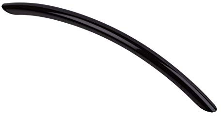 GedoTec Design Küchengriff Vintage Möbelgriff schwarz Schrankgriff - H10127 | Bogengriff LA 128 mm | Schubladengriff gebogen schwarz matt | 1 Stück - Stangengriff Küchen-Schrank mit Schrauben