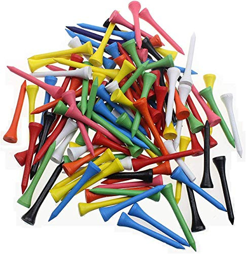 KOFULL Professionelle Golf-Tees aus Holz, Größe 54 mm, 100 Stück/ 70 MM, 50 Stück