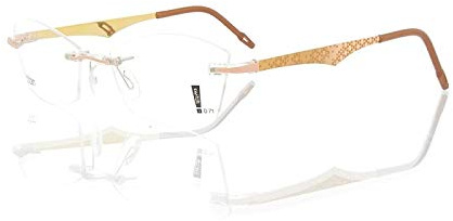 Switch It Brillen-Set - 3271: Gold-Roségold, Innen Gold-Glanz, Edelstahl Rahmen, Unisex-Erwachsene