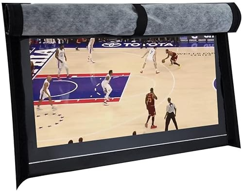 BroilPro Accessories Outdoor 60-65 TV Set Cover,Scratch Resistant Liner Protect LED Screen Best-Compatible with Standard Mounts and Stands (Black)