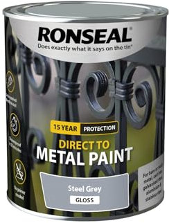 Ronseal Direct to Metal Paint Steel Grey Gloss 750ml