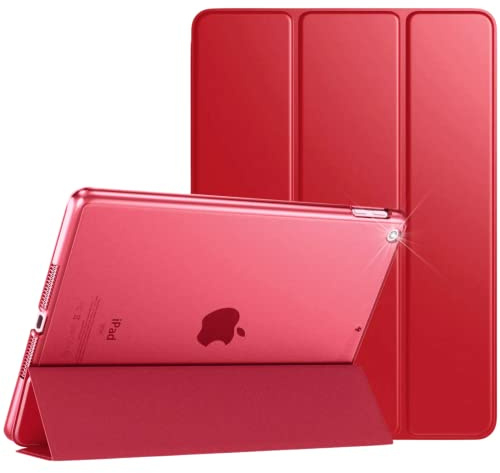 for iPad 9.7 Inch Case iPad 5th(2017) / iPad 6th(2018) / Air1 (2013) / Air2 (2014) Generation, Auto Wake/sleep, Model No.A1822_A1823_A1893_A1954_A1474_A1475_A1476_A1566_A1567 (Red)