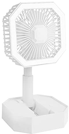 CJCSM Ventilador portátil, Ventilador de Cuello Colgante, Ventilador de Mesa Recargable por USB, Ventilador de Escritorio, Regalo para niños, Azul Viento de 3 velocidades para Viajes