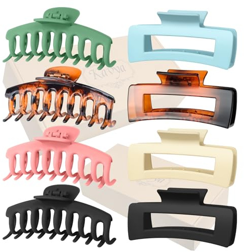Kavya 8 Stück Große Haarklammer, Haarspangen Damen für Dickes Haar Rutschfestes Haarspange Haarstyling Zubehör für Frauen Mädchen(10.5cm)