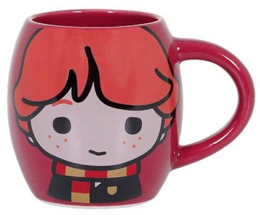 Harry Potter Ron Chibi oval kopp, röd, röd, En Storlek, oval mugg ron chibi