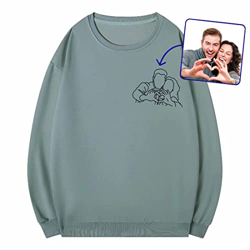 XIAO.Z Foto Skizze Pullover Personalisierte Bild Hoodie Eine Vielzahl von Farben Sweatshirts Mode Paar Familie Kleidung Valentinstag Weihnachten Geburtstagsgeschenke
