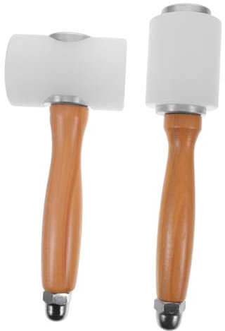 UPKOCH 2St Nylonhammer Lederwerkzeuge Lederstempelwerkzeuge hammer hammer Holzhammer Lederhammer Zubehör für Lederhandwerkshämmer Drucken Hammerhammer Arbeit hölzern Weiß