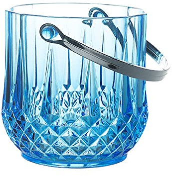 Seau à Glace en Cristal, Seau à Glace, Récipient à Glace Transparent, Refroidisseur à Vin avec Poignée, Seau à Glace en Plastique pour Accessoire de Cuisine (3)