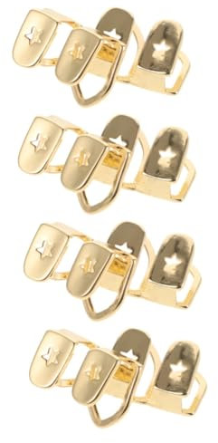 LIFKOME 8stücke Hip Hop Goldene Für Zähne Dekorative Zahnschmuck-accessoires Für Partys Cosplay Und Fotografie Abnehmbare Zahnkappen Für Männer Und Frauen