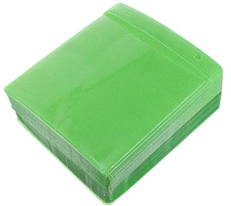 PHENOFICE 200stücke Cd-aufbewahrungshüllen Wiederverwendbar DVD-hüllen aus Robustem Pp-Material Cd-hüllen für Musik-CDs Spiele-CDs Treiber-CDs DVD-disc-aufbewahrungsbehälter Zufällige Farbe