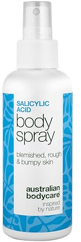 Salicylic acid spray against body breakouts, clogged pores and rough skin – with 2% salicylic acid and glycolic acid for clearer, smoother skin