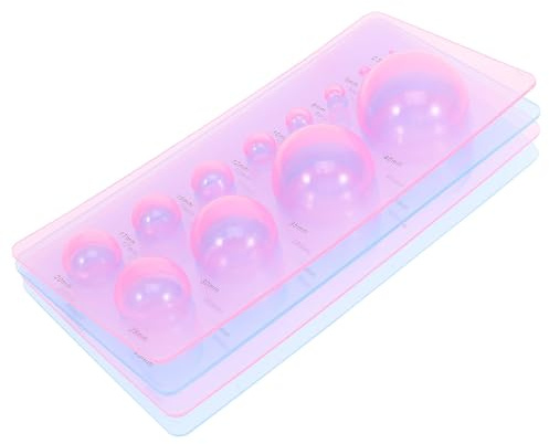 jojofuny Lot de 4 Set de Moules à Quilling en Demi-Sphère 3D en ABS Robuste Outils de Paperolles pour Création Papier Couleurs Bleu et Rose pour Loisirs Créatifs et Fabrication Pot de