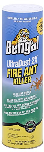 Bengal UltraDust 2X Fire Ant Killer - Eliminates 150 Ant Mounds - Kills Insects for Up to 8 Months - No Watering-in Required - 24 oz