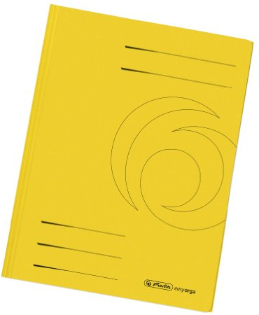 Herlitz 11076437 Einschlagmappe A4 recycling intensiv gelb, Manilakarton, 320 g/qm 10er Packung